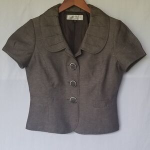 Tahari brown short blazer